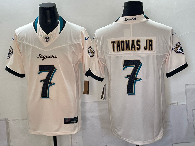 Men 2026 NFL Jacksonville Jaguars #7 Thomas Jr cream Nike jersey 0920001->jacksonville jaguars->NFL Jersey